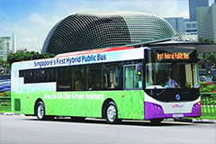 全镁铝混合动力公交出口新加坡