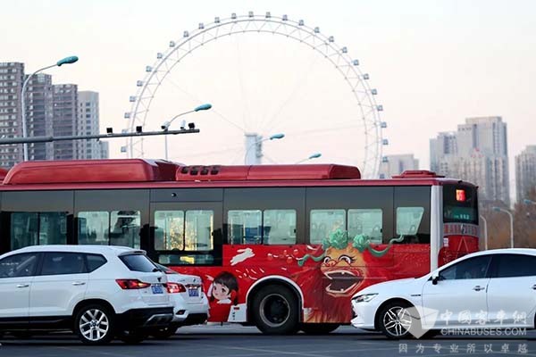 天津公交集团 主题公交车 流动风景线