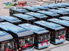 金龙60台新能源公交车投放安南市定制公交专线服务